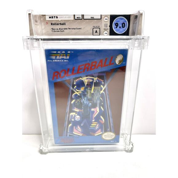 Brand New Nintendo Rollerball 9.0 A WATA Graded NES Game
